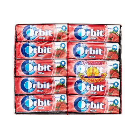 Chicles Orbit Grageas Fresa 30 Unidades